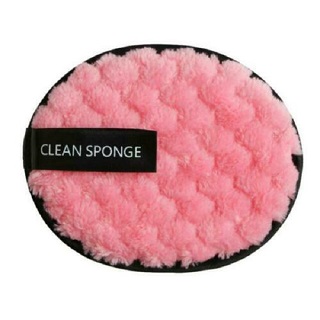 PINK CLEANSING PADS MAKE UP REMOVER REUSABLE FACE FACIAL SPONGE CLEANER MICROFIBER